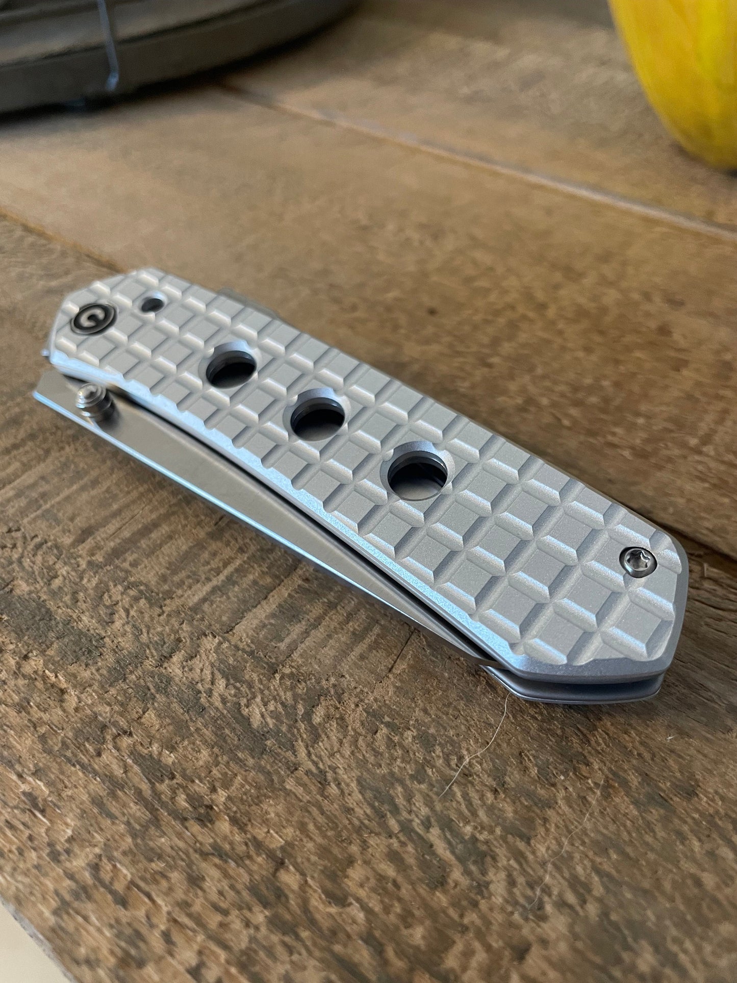 Scales Compatible with Civivi Vision FG - Machined Aluminum - Tumbled Finish - Various Patterns