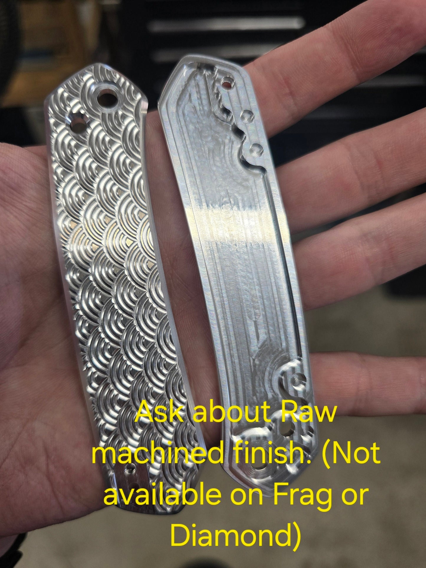 Linerless Scales for Civivi Vision FG - Machined 6061 Aluminum - Lightweight - READ description