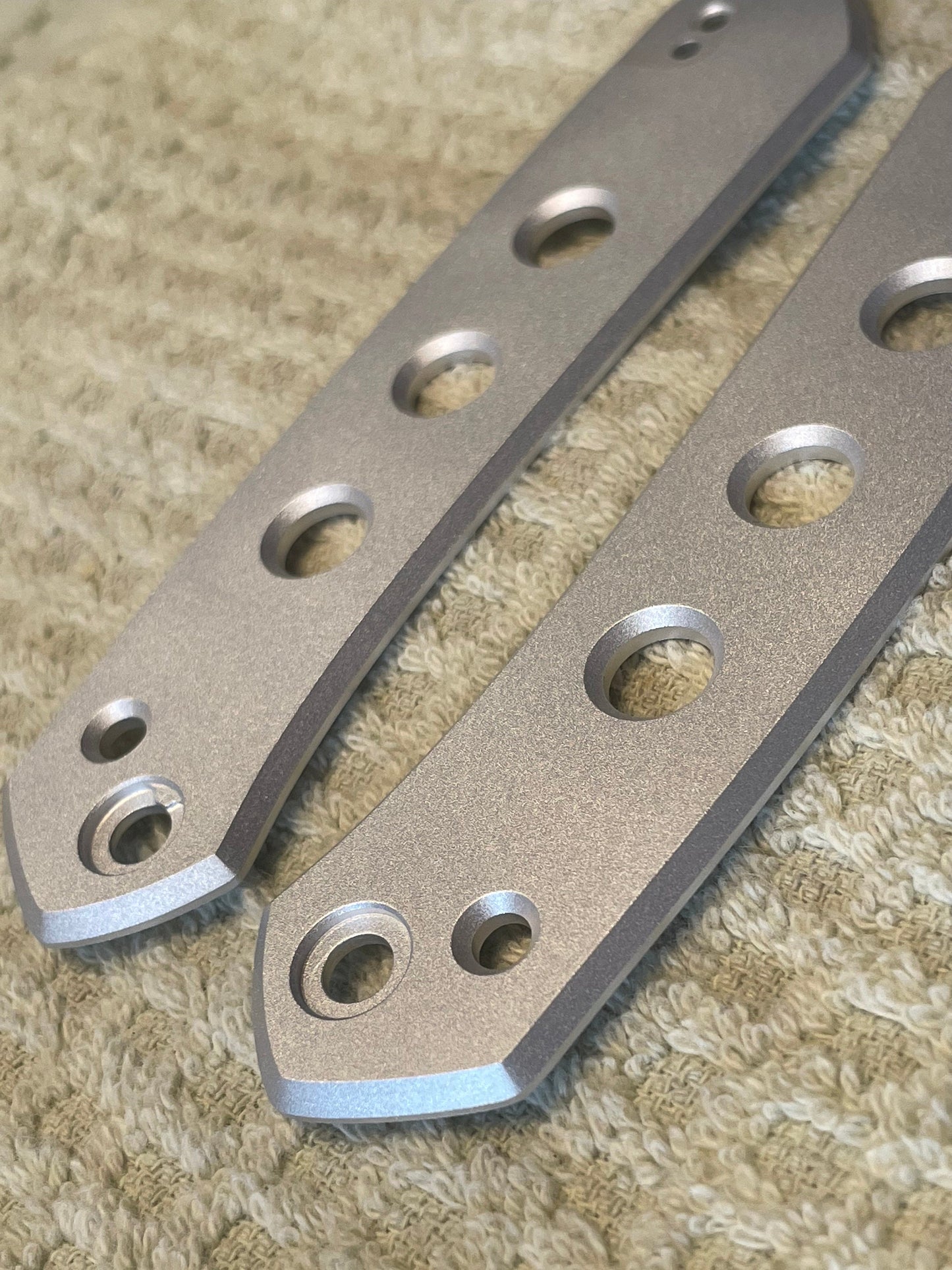 Scales Compatible with Civivi Vision FG - Machined Aluminum - Tumbled Finish - Various Patterns