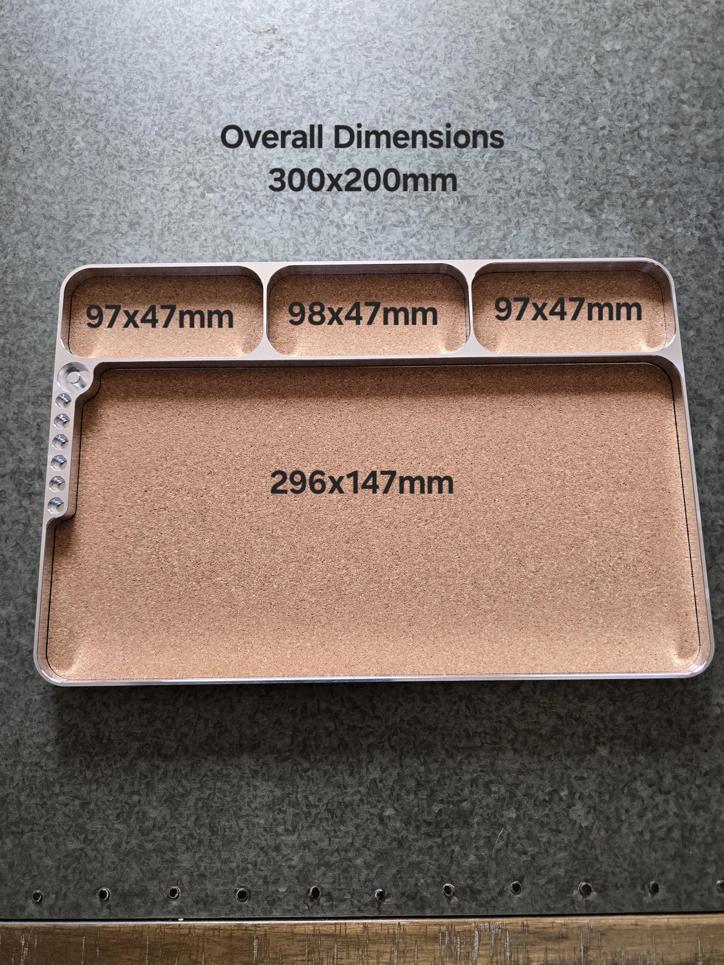 Large EDC or Hobby Maintenance Tray - Machined 6061 Aluminum - Magnetic Hex Bit Holders