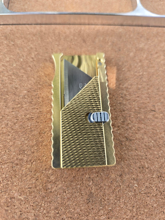 Light Duty Utility Cutter - Machined Brass Body - Magnetic Detents - Secondary Carry EDC Utility