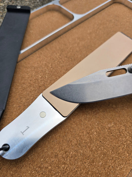 Travel Knife Strop - Portable Double Sided Leather Strop - Cow Hide