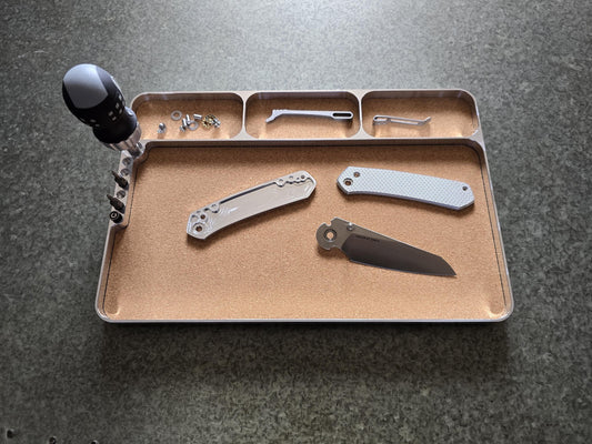 Large EDC or Hobby Maintenance Tray - Machined 6061 Aluminum - Magnetic Hex Bit Holders