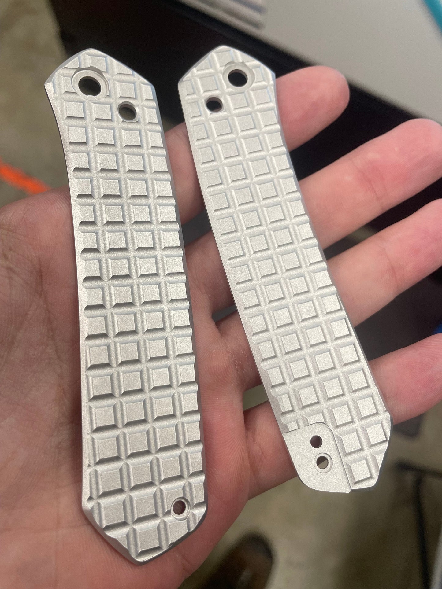 Scales Compatible with Civivi Vision FG - Machined Aluminum - Tumbled Finish - Various Patterns