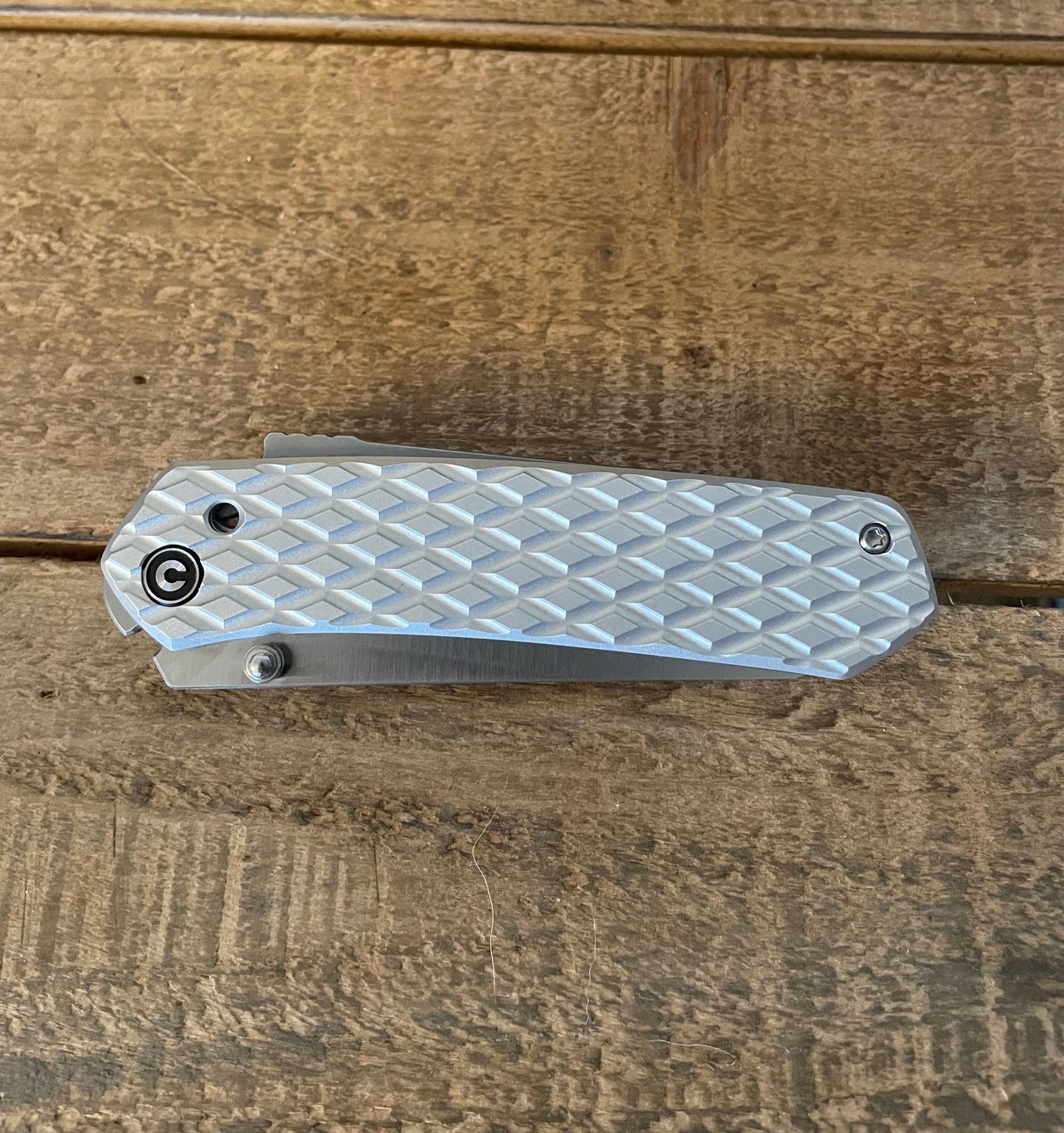 Scales Compatible with Civivi Vision FG - Machined Aluminum - Tumbled Finish - Various Patterns