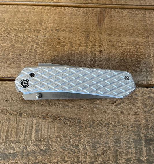 Scales Compatible with Civivi Vision FG - Machined Aluminum - Tumbled Finish - Various Patterns