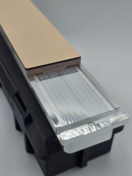 Ultimate Tool Strop System - Swappable leather strops - Machined Aluminum Handle