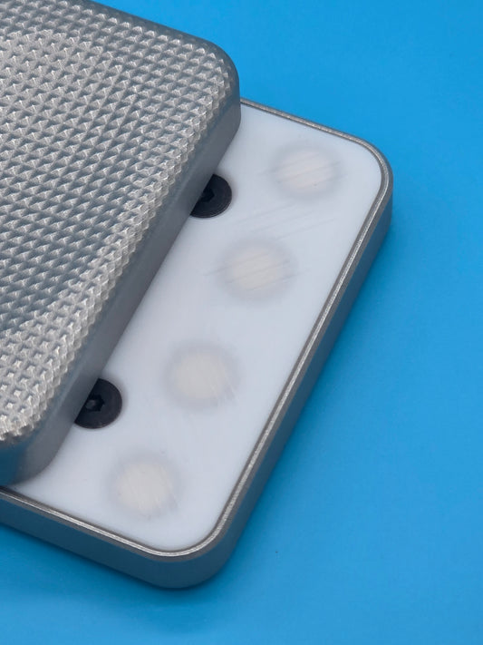 The Grip Dimple - Machined Fidget Slider - PTFE Plates